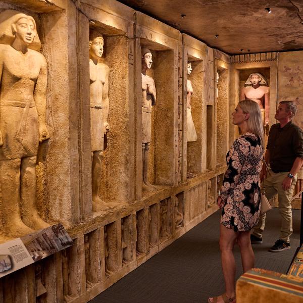 a man and a woman standing in a room