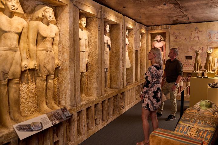 a man and a woman standing in a room