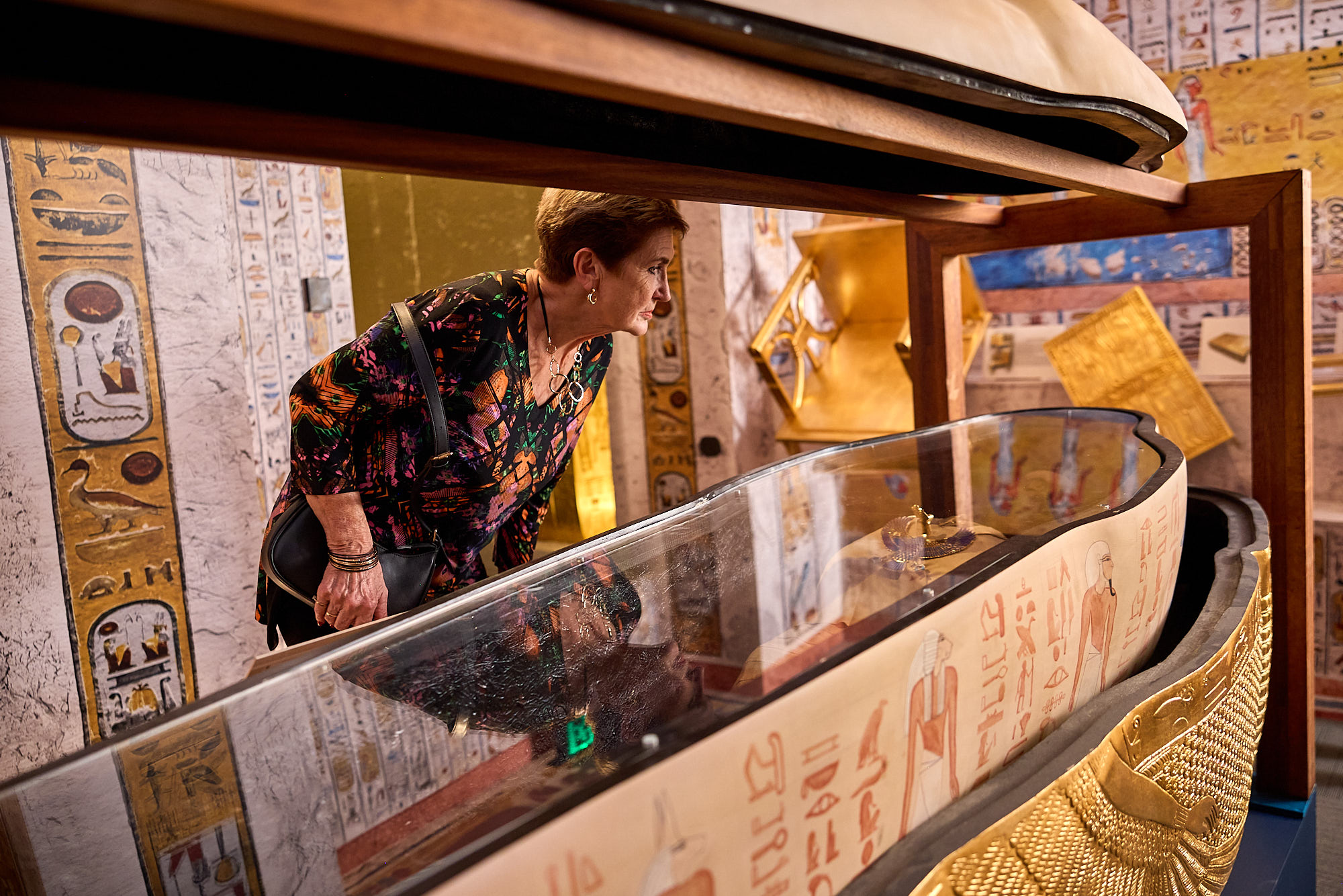 a person sitting in a box