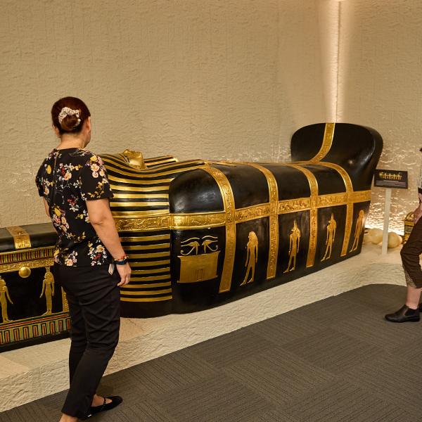 a man and a woman standing in a room